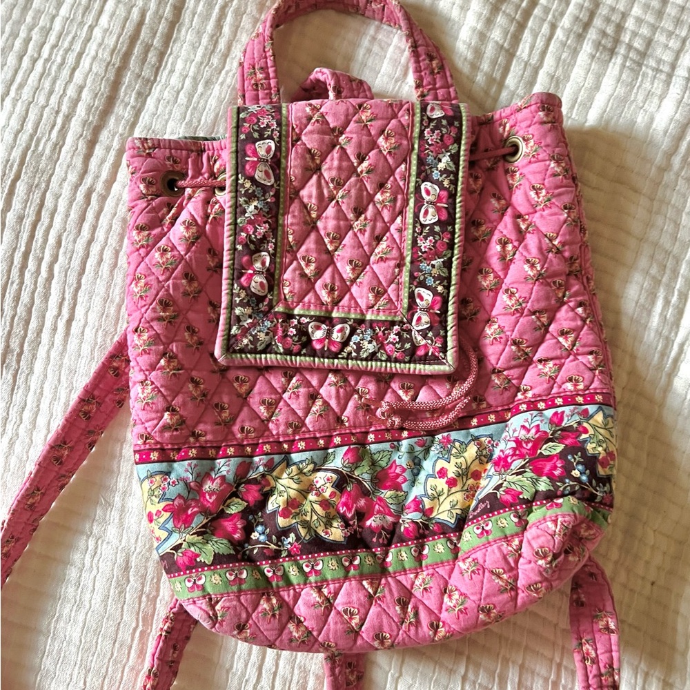 Vintage Vera Bradley Floral Pink Quilted Women's Bag